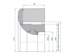 Toc usa interior Classen Arcus 86 mm, pervaz inclus, Primo, nuc - Img 3
