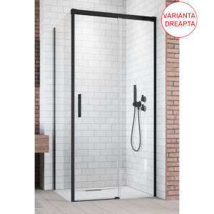 Usa de dus Radaway Idea Black KDJ 100 R dreapta