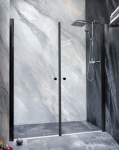 Usa de nisa batanta Sanotechnick Sanoflex Brava black BD90 cm, profil negru - Img 4