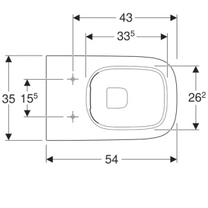VAS WC BTW SMYLE SQUARE RIMFREE CU FIXARE ASCUNSA - Img 7