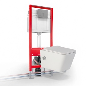 Vas wc suspendat cu functie bideu, Foglia Safari, Rimless, dreptunghiular, baterie crom, capac soft close - Img 6