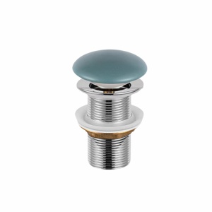 Ventil lavoar click-clack Foglia cu capac ceramic fara preaplin, verde turcoaz mat