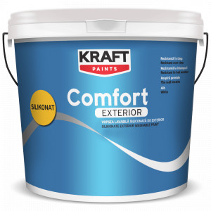 Vopsea lavabila exterior Kraft Comfort, silikonat, 15L