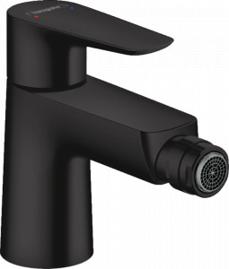 Baterie bideu Hansgrohe Talis E cu ventil Pop-Up, negru mat