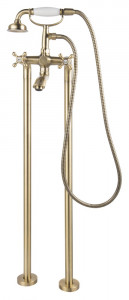 Baterie cada montaj pe pardoseala FDESIGN Lacrima, cu set de dus, bronz