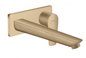 BATERIE LAVOAR TALIS E CU MONTAJ PE PERETE SI PIPA 225 MM, BRUSHED BRONZE - Img 3