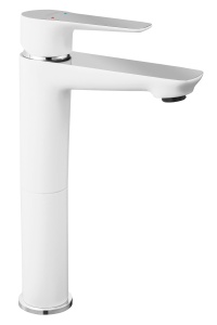Baterie stativa pentru lavoar inalt Ferro Adore White, alb/crom