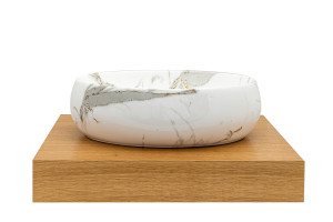 Blat furniruit pentru lavoar 60x45 cm, stejar natur - Img 5