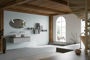 Blat pentru lavoar Savini Due 2803/22, 120 cm, rovere fossile - Img 4