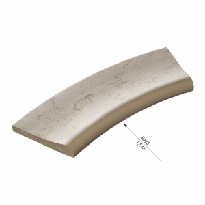 Bordura piscina Star Stone Roma Raza 1.5 m, 50x30x5 cm, smoke - Img 3