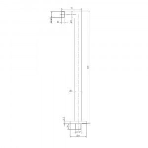 Brat dus fix FDESIGN Inula, 400 mm, crom - Img 2