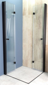 Cabina dus cu usi pliante Sanotechnik Optima Black, 100x100 cm - Img 2