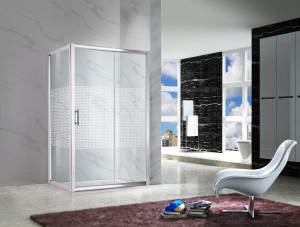 Cabina dus dreptunghiulara Belform Maze usa culisanta 120x80 cm crom - Img 2