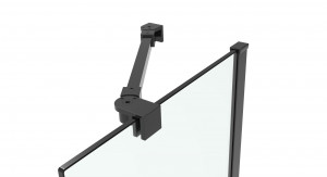 Cabina dus semirotunda Belform Infinity, usi batante, 80x80 cm, negru - Img 4