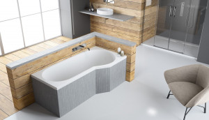 Cada baie asimetrica Radaway Kariteia, acril, 160x80 cm, orientare dreapta - Img 2