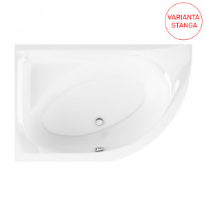 Cada baie asimetrica Radaway Mistra, acril, stanga, 150x100cm