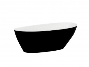 Cada freestanding compozit Besco Goya alb-negru 160x70 cm  - Img 2