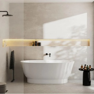 Cada freestanding Miraggio Molly compozit 160x80 cm alb lucios