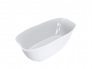Cada freestanding Miraggio Siena, compozit, 180x80 cm alb lucios - Img 2