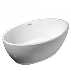 Cada freestanding ovala 9016, acril, 160x80 cm