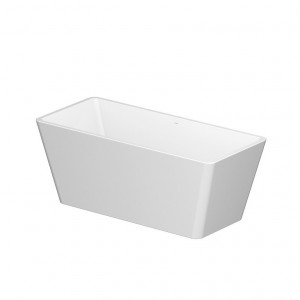 Cada freestanding rectangulara Cersanit Crea, acril, 162x72 cm, alb lucios