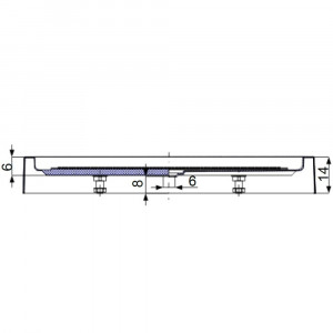Cadita dus dreptunghiulara acril Belform Cubo 100x80x15 cm - Img 3