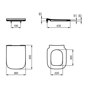 Capac WC Ideal Standard I.LIFE B soft close, gri lucios - Img 6