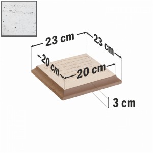 Capitel capac stalp gard Star Stone 25x25(20x20/23x23)x3 cm, silver - Img 2