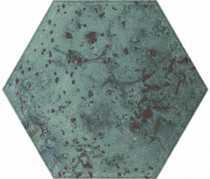 Decor Paradyz Unique Lady Heksagon 19.8x17.1 cm, green - Img 3