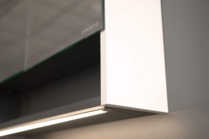 Dulap cu oglinda Oristo Beryl 80.2x71x15 cm, alb mat - Img 5