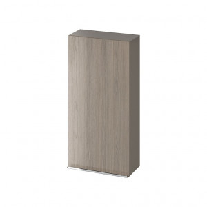 Dulap suspendat Cersanit Virgo, maner crom, 80x40x16 cm, stejar gri
