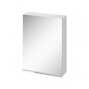 Dulap suspendat cu oglinda Cersanit Virgo, 60x80 cm, alb, maner crom
