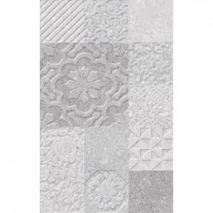 Faianta decor Kai Greco 25x40 cm, relief light grey