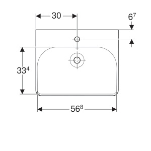 LAVOAR GEBERIT SMYLE SQUARE 60X48 CU ORIFICIU BATERIE SI PREPLIN - Img 8