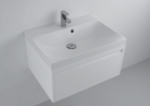 Lavoar incastrat din compozit, dreptunghiular, alb lucios, 61 x 46.4 cm, Foglia Modulo