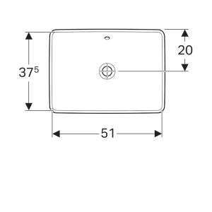 LAVOAR ÎNCORPORAT GEBERIT VARIFORM, DREPTUNGHIULAR B-55CM,T-40CM, PREAPLIN VIZIBIL, GLAZURAT ALB - Img 5