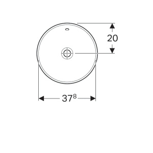 LAVOAR ÎNCORPORAT GEBERIT VARIFORM, ROTUND D-40CM, PREAPLIN VIZIBIL, GLAZURAT ALB - Img 6