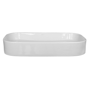 Lavoar pe blat Fluminia Capri-65, dreptunghiular, 65x38.5x11 cm, alb - Img 3