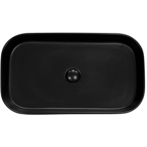 Lavoar pe blat Fluminia Capri-65MB, dreptunghiular, 65x38x11 cm, negru - Img 3