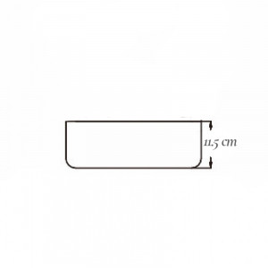 Lavoar pe blat Fluminia Cassandra-41, oval, cu perete subtire, 41x41x11.5 cm, alb - Img 4