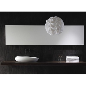 Lavoar pe blat Fluminia Maxi Egg, oval, 66x46x16.5 cm, alb - Img 3