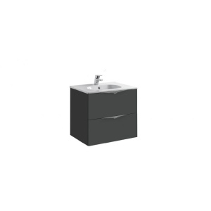 Mobilier Agata 59.7x45.3 gri, 2 sertare + lavoar Klea - Img 4