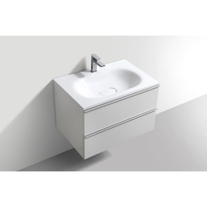 Mobilier cu lavoar marmura alb lucios Kuma ANNE MARIE 75 M gloss - Img 7