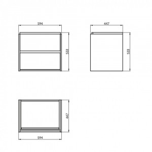 Mobilier pentru lavoar Cersanit Crea 60 cm alb - Img 4