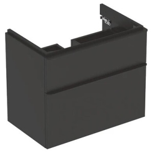 MOBILIER PENTRU LAVOAR SMYLE SQUARE CU DOUA SERTARE 73.4X61.7 LAVA MAT - Img 5