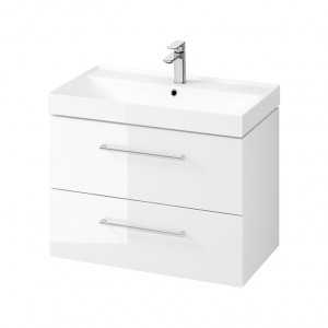 Mobilier suspendat Cersanit Larga pentru lavoar 80 cm, alb - Img 4