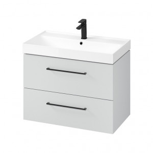 Mobilier suspendat Cersanit Larga pentru lavoar 80 cm, gri - Img 4