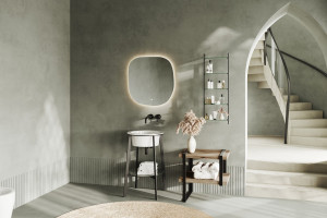Oglinda cu iluminare LED Savini Due SPR213, buton touch, 70x60 cm - Img 3