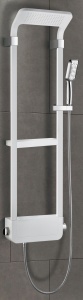Panel de dus cu etajera Sanotechnik MALAGA WHITE, alb - Img 3