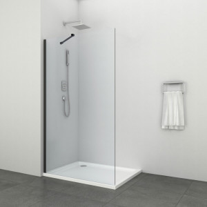 Paravan dus Walk-In Sanotechnik Young 115-117x195 cm, negru mat - Img 3